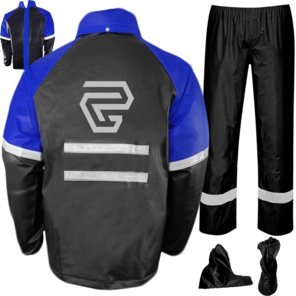 Impermeable para moto PVC alto calibre con reflectivos Biker Luxury