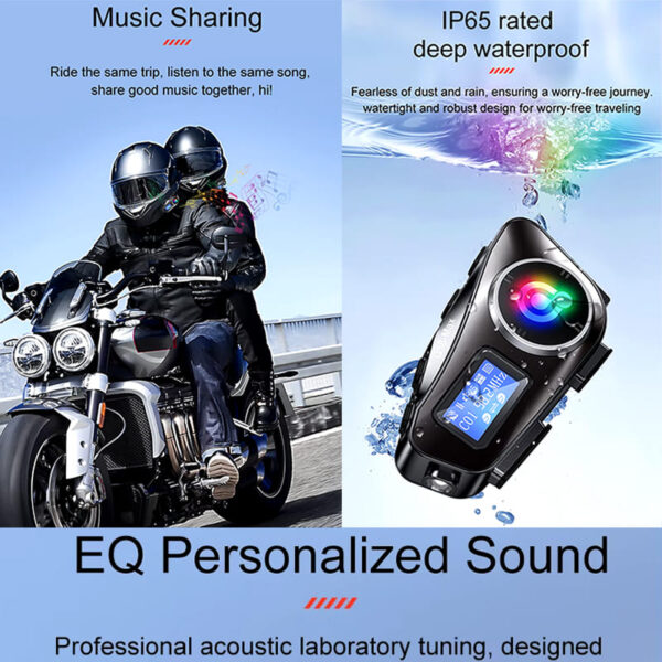 Intercomunicador para casco Q58Max para moto Biker luxury