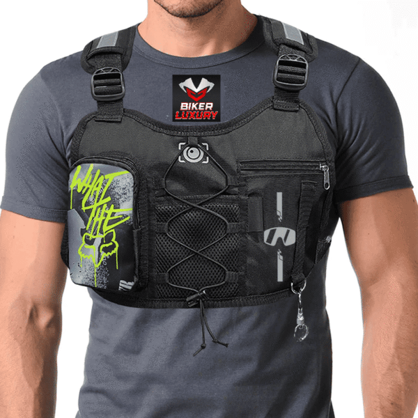 Chaleco Pechera porta celular-estilo urbano, protección total y grabación en movimiento