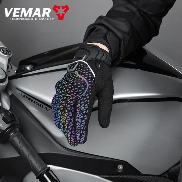 Guantes reflectivos de protección para moto Biker luxury