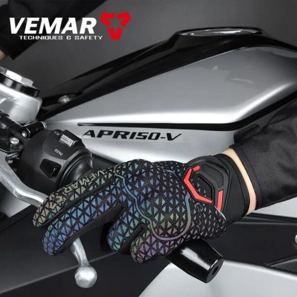 Guantes reflectivos de protección para moto Biker luxury