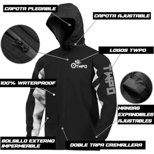Impermeable Sudadera para Moto TWPO Premium | Biker Luxury - Image 2