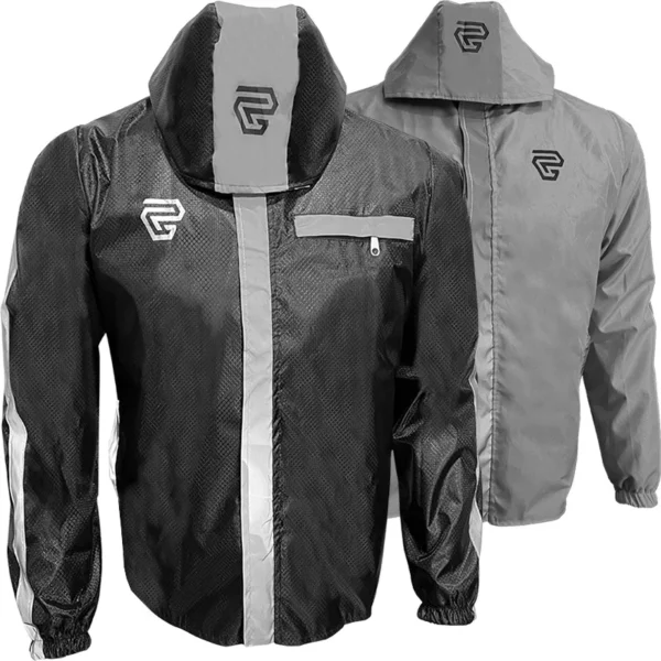 Chaqueta doble faz para moto reflectiva
